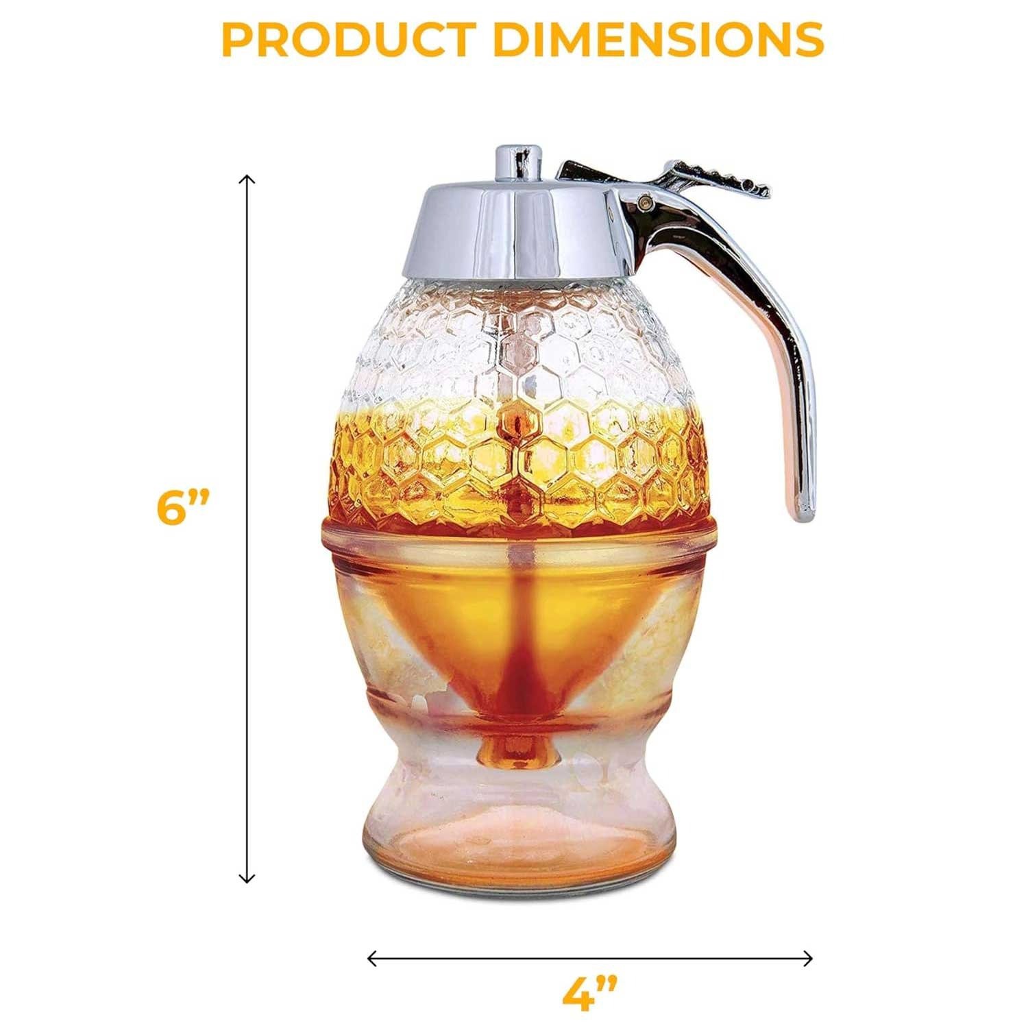 Clear Glass Dispenser for Honey and Maple Syrup - Image 2