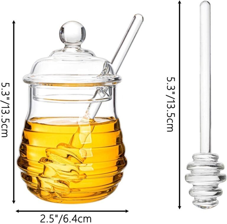 Clear Glass Honeycomb Storage Jar Container - Image 3