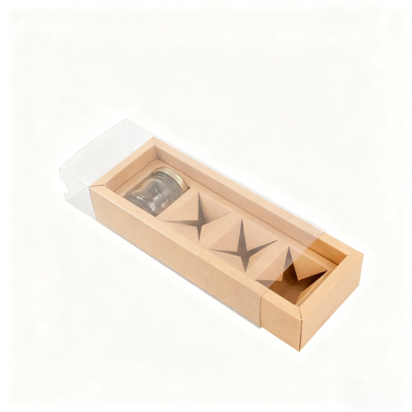 Mini Honey Jar Gift Boxes in Brown Kraft Paper - Image 4