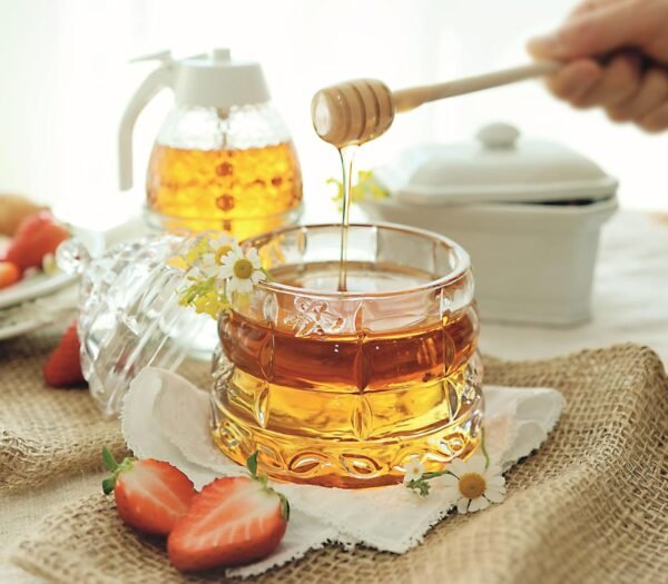 Glass Honey Jar with Lid and Container - Image 2
