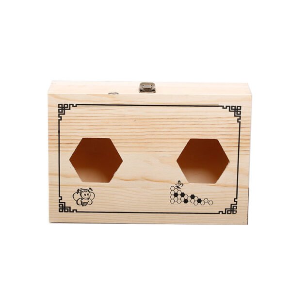 Natural Wood Honey Bottle Gift Box - Image 2