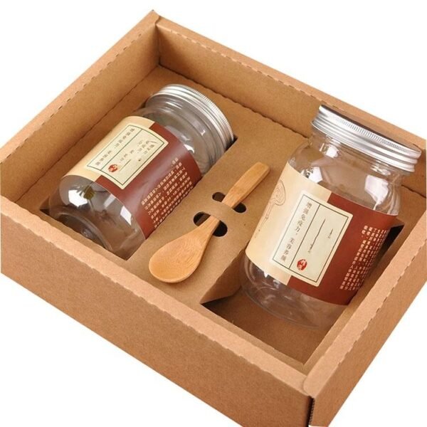Honey Jar Gift Box Set with Corrugated Packaging - Image 2