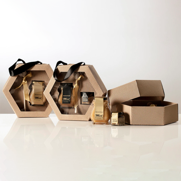 Elegant Luxury Hexagon Honey Gift Box Set - Image 2