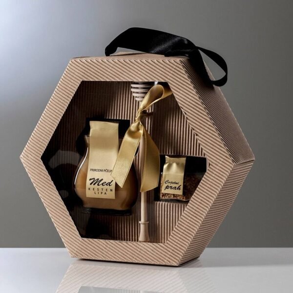 Elegant Luxury Hexagon Honey Gift Box Set - Image 3