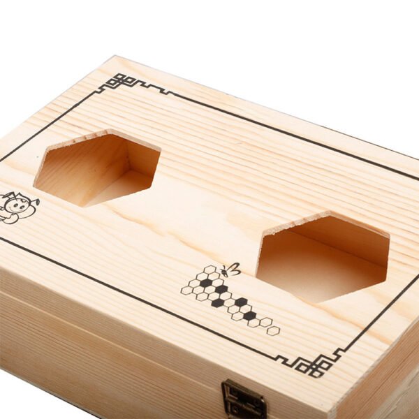 Natural Wood Honey Bottle Gift Box - Image 3