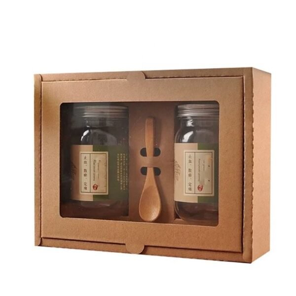 Honey Jar Gift Box Set with Corrugated Packaging - Image 3