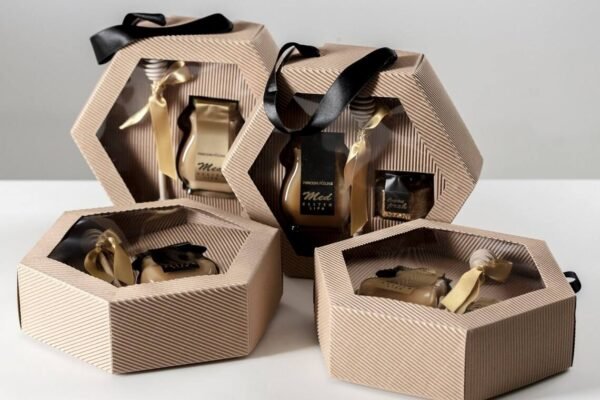 Elegant Luxury Hexagon Honey Gift Box Set - Image 4