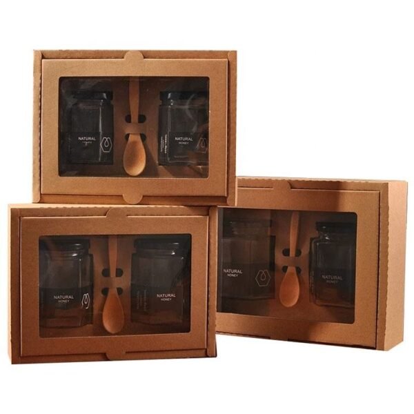 Honey Jar Gift Box Set with Corrugated Packaging - Image 4