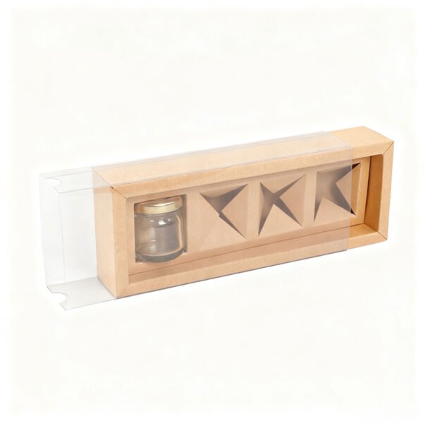 Mini Honey Jar Gift Boxes in Brown Kraft Paper - Image 3