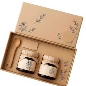 Glass Jar Empty Honey Packing Gift Box Set